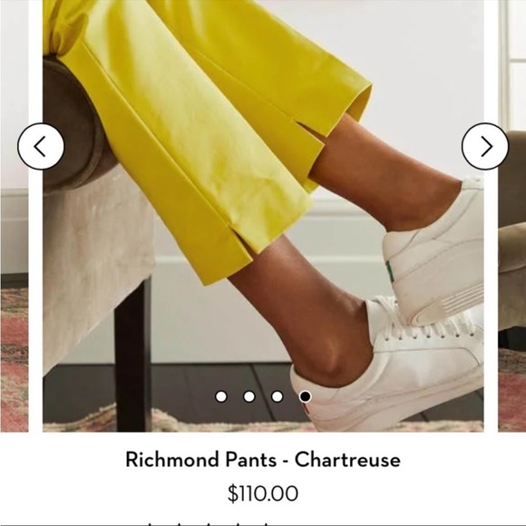 Boden Richmond pants in chartreuse size 2 petite - Picture 4 of 8